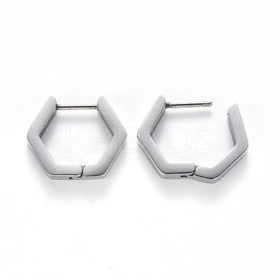 Tarnish Resistant 304 Stainless Steel Huggie Hoop Earrings LS-STAS-S103-24P-1