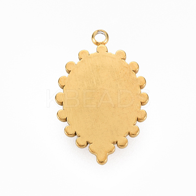 304 Stainless Steel Pendants STAS-N087-42C-1