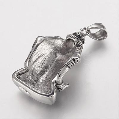 304 Stainless Steel Pendants STAS-P137-15AS-1