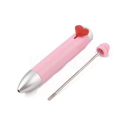 Heart Plastic Ball-Point Pen AJEW-P126-B01-1