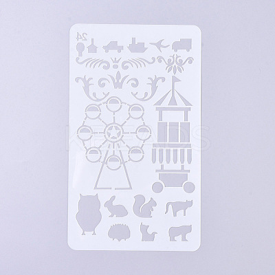 Plastic Reusable Drawing Painting Stencils Templates DIY-G027-G24-1