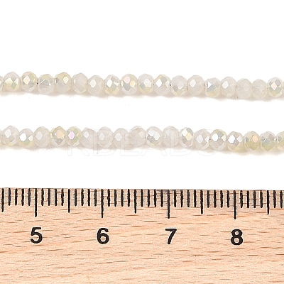 Electroplate Glass Faceted Rondelle Beads Strands EGLA-D020-3x2mm-05-A-1