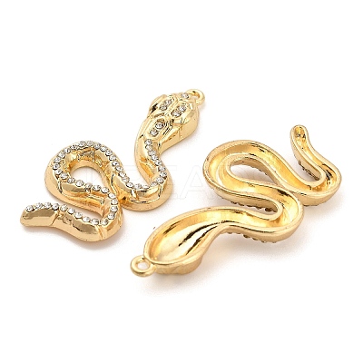 Rack Plating Alloy Pendants with Rhinestone PALLOY-Q005-03G-01A-1