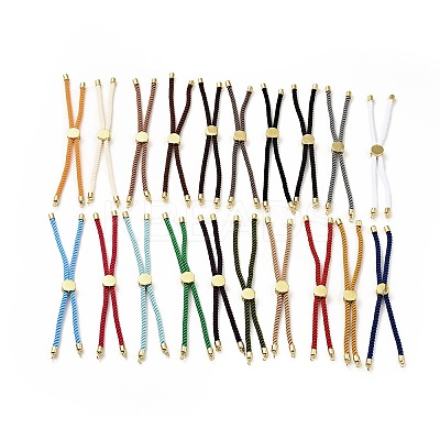 Half Finished Twisted Milan Rope Slider Bracelets FIND-G032-01G-1