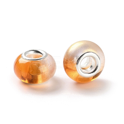 Two Tone Resin European Beads RESI-M001-02H-1