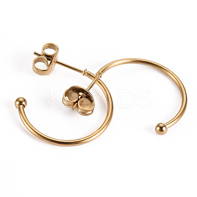 304 Stainless Steel Stud Earrings STAS-S116-272C-G-1