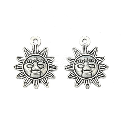 Tibetan Style Alloy Sun Pendants TIBEP-Q041-077AS-NR-1