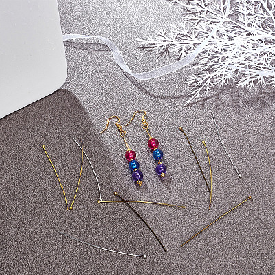 300pcs 3 Colors Brass Ball Head Pins KK-AR0002-16-1