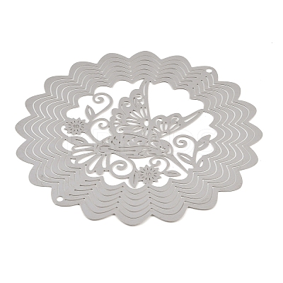 201 Stainless Steel 3D Rotating Hanging Wind Spinner STAS-B122-01P-03-1