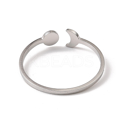 Non-Tarnish 304 Stainless Steel Open Cuff Rings RJEW-Q808-01A-P-1