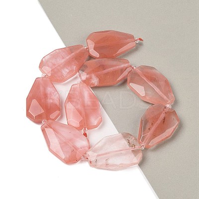 Cherry Quartz Glass Beads Strands G-P548-B22-01-1