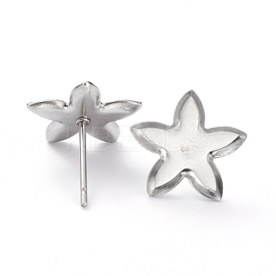 Non-Tarnish 304 Stainless Steel Stud Earring Settings STAS-J032-22-1