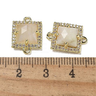 Natural Mixed Gemstone Faceted Square Links G-I375-03G-1
