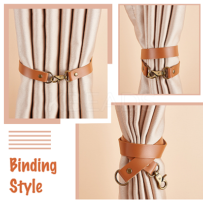 Leather Curtain Tiebacks AJEW-GF0005-05D-1