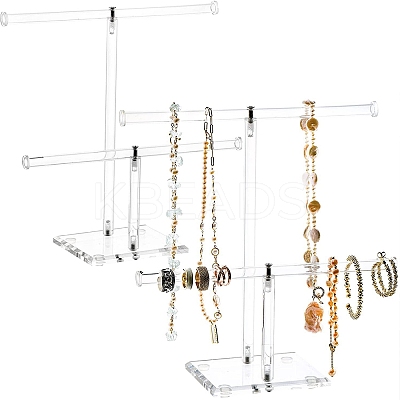 2 T Bar Acrylic Jewelry Display Rack PW-WG21989-01-1