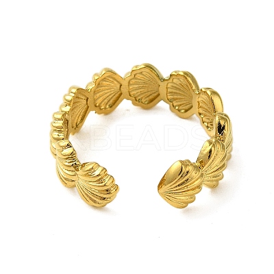 Ocean Beach Series 304 Stainless Steel Cuff Ring RJEW-Q820-02E-1