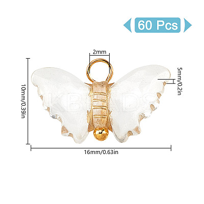 Plating Transparent Acrylic Pendants FIND-DC0004-69-1