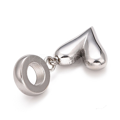 Non-Tarnish 304 Stainless Steel European Dangle Charms LS-STAS-I194-16P-1