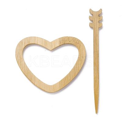 Heart Wood Brooches JEWB-C010-06-1