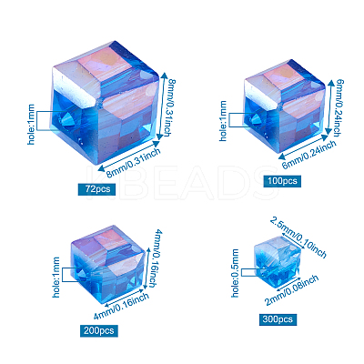 Electroplate Glass Beads Strands EGLA-TA0001-03C-1