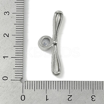 Brass Micro Pave Cubic Zirconia Beads KK-P283-18P-1