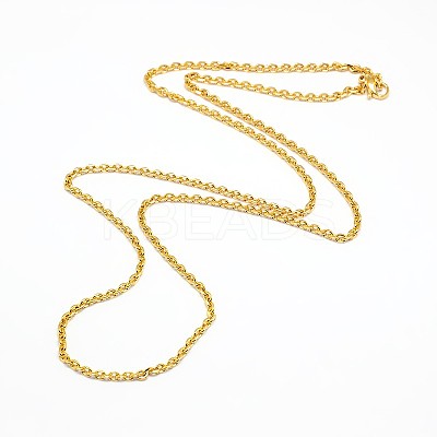 Fashionable 304 Stainless Steel Cable Chain Necklace Making X-STAS-A028-N081G-1