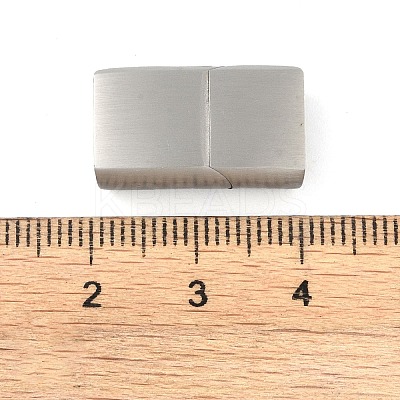 Tarnish Resistant 316 Surgical Stainless Steel Magnetic Clasps with Glue-in Ends STAS-F269-02P-01-1