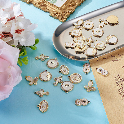 28Pcs 7 Styles Alloy Pendants FIND-TA0004-61-1