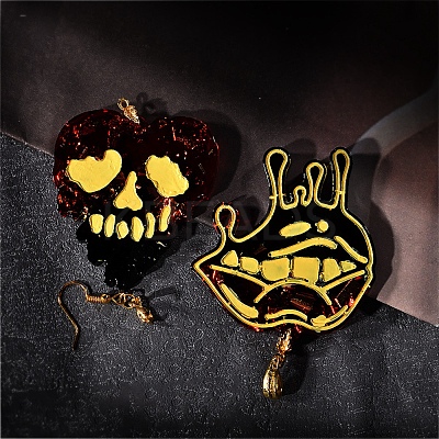 DIY Halloween Theme Pendant Silicone Molds DIY-I102-05-1