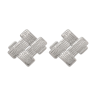 304 Stainless Steel Stud Earrings for Women LS-EJEW-K306-26P-1