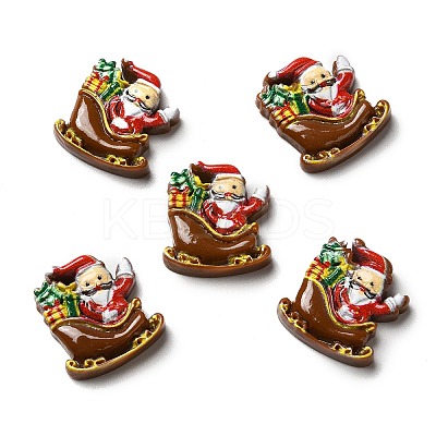 Christmas Opaque Resin Cabochons RESI-K019-42-1