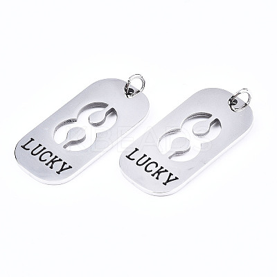 Non-Tarnish 201 Stainless Steel Pendants LS-STAS-T044-220P-8-1