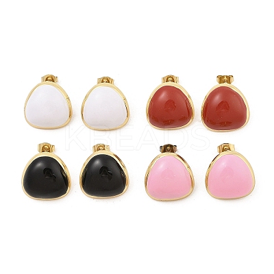 PVD Vacuum Plating Golden 304 Stainless Steel Stud Earrings for Women EJEW-Z068-06G-1