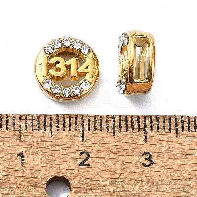 Ion Plating(IP)  304 Stainless Steel Slide Charms STAS-C089-06A-G-1