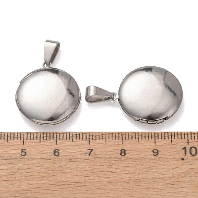 316 Stainless Steel Locket Pendants STAS-K321-11B-P-1
