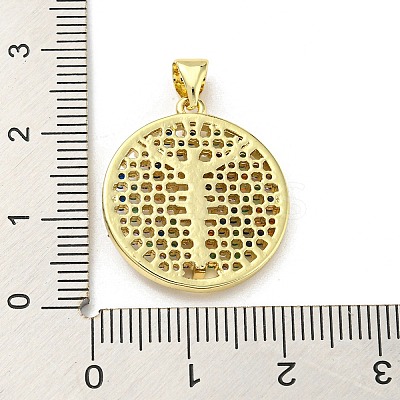 Brass with Cubic Zirconia Pendants FIND-Z023-09C-02-1