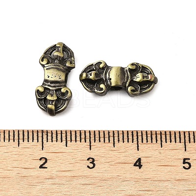 Tibetan Style Rack Plating Brass Connector Charms KK-Q805-36AB-1
