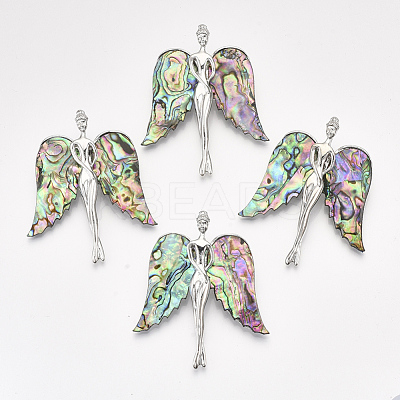 Abalone Shell/Paua Shell Brooches/Pendants SHEL-S275-48A-1