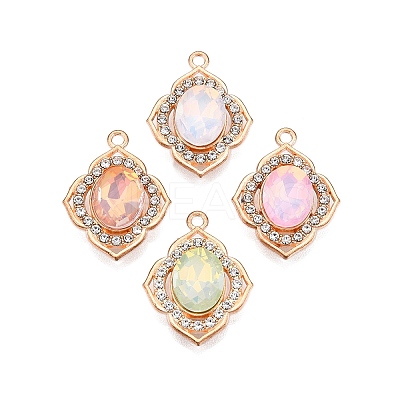 Alloy Glass Pendants PALLOY-N176-62KCG-1