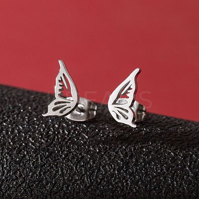 Stainless Steel Stud Earrings for Women PW-WGFE412-14-1