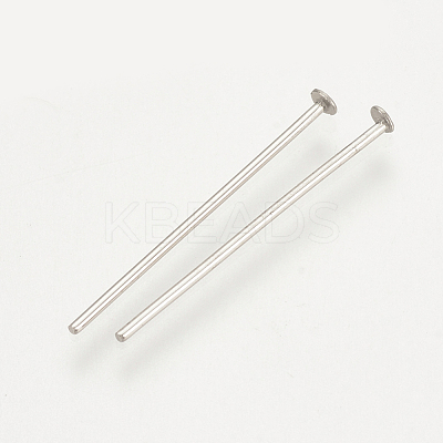Tarnish Resistant 304 Stainless Steel Flat Head Pins STAS-S076-75-40mm-1
