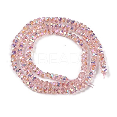 Electroplate Glass Beads Strands GLAA-Q105-03B-1