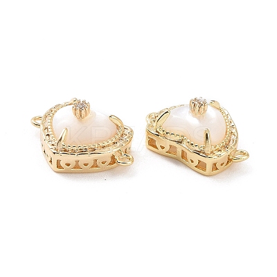Natural Shell Connector Charms KK-A168-13G-1