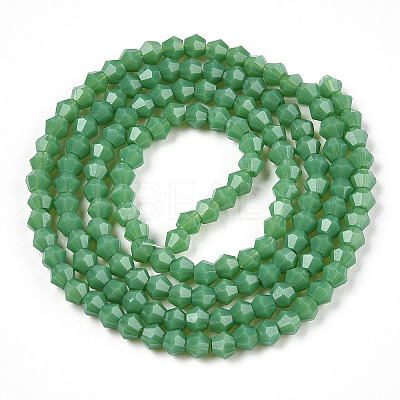 Opaque Solid Color Imitation Jade Glass Beads Strands EGLA-A039-P2mm-D08-1