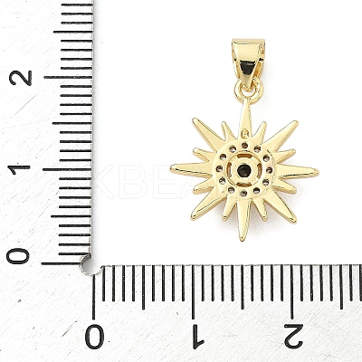Brass Micro Pave Cubic Zirconia Pendants KK-A282-23G-1