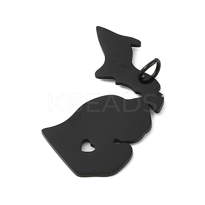 Ion Plating(IP) 304 Stainless Steel Pendants STAS-T038-84B-1