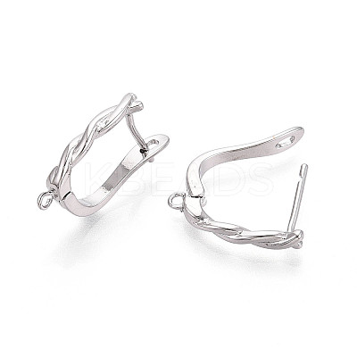 Brass Hoop Earring Findings KK-N267-29P-1