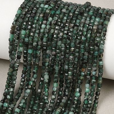 Natural Emerald Beads Strands G-B175-C05-2x2mm-1