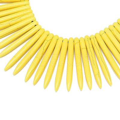 Synthetic Turquoise Graduated Spike Beads Strands G-F604-10B-1