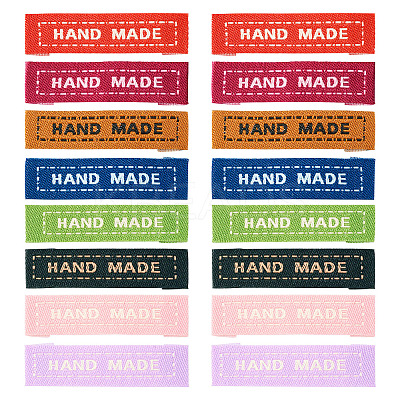 80Pcs 8 Colors Rectangle Clothing Handmade Labels FIND-TA0004-26-1